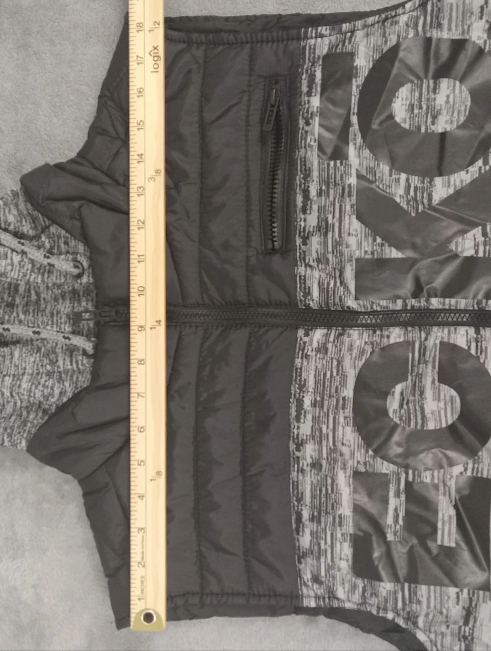 ECKO Men's Quilted Puffer Vest in Black & Heather Gray Size Large NWT - Picture 11 of 14